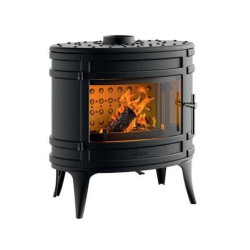 POELE A BOIS INVICTA MANDORIN 8KW NOIR