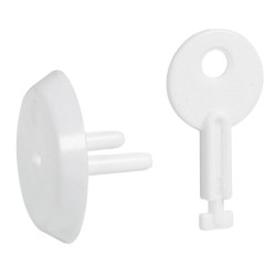 OBTURATEUR PRISE COURANT 2P+T BLANC SB4