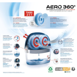 ABSORBEUR HUMIDITE 40m2 AERO 360 + 2 RECHARGES