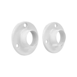 SUPPORT EXT.FERME TUBE PEND.D19 BLANC SB2