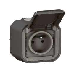 PRISE 2P+T PLEXO 16A ANTHRACITE SAILLIE