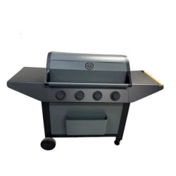 BBQ GAZ INVENTIV JAIS 76x42CM NOIR 14KW 4 B