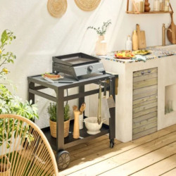 DESSERTE PLANCHA INVENTIV PERIDOT 76x51CM NOIR