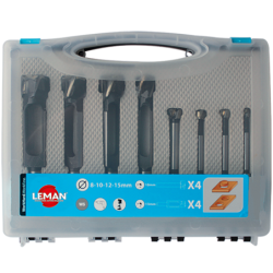 COFFRET 4 FORETS À BOIS HÉLICO + FRAISOIRS 3 A 6MM