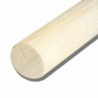 Bâton rond en bois exotique blanc