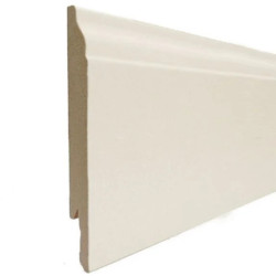 PLINTHE REVETUE BLANC MOULURE 120x14mm 2m40