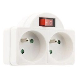 BIPLITE 2P+T 16A + INTER VOYANT FAÇADE BLANC