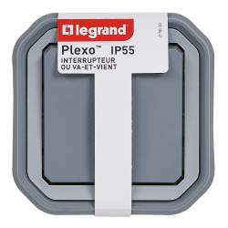 VA ET VIENT PLEXO 10A GRIS ENCASTRE