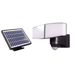 PROJ. SOLAIRE LED 2 TETES + IFR 10W NOIR