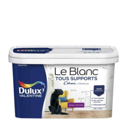Peinture Blanche Mur/Plafond Tous Supports Mur/Plafond Velours 2,5L - VALENTINE