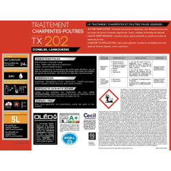 TRAITEMENT TX202 CHARPENTE POUTRE 5L