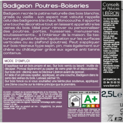 BADIGEON COTONNADE 2L5 POUTRE/LAMBRIS