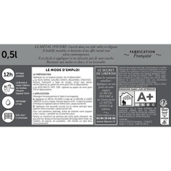 PEINTURE METAL POUDRE MAT ALUMINIUM 0.5L