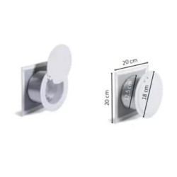 KIT D'ENTREE D'AIR D.125 BLANC P/POELE BOIS