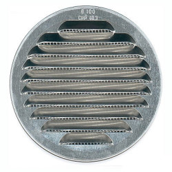 GRILLE METAL ENCASTRER D100 ALU MOUSTIQUAIRE