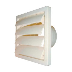 BOUCHE PLAST. A VOLET D100-130mm BLANC