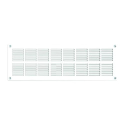 GRILLE PLAST A VISSER 337x131 BLANC MOUSTIQUAIRE