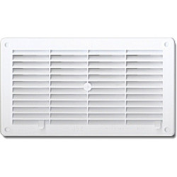 GRILLE PLAST COUL. ENCAST. 250x146 BLANC MOUSTIQUA