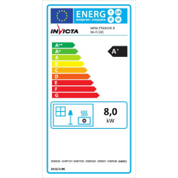 POELE GRANULES INVICTA MIRA 8 ETANCH NOIR 8KW WIFI