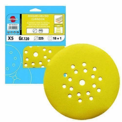 Disque Velcro D225mm Jaune 18 Trous