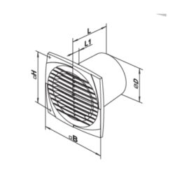 EXTRACTEUR EMEP100C A CORDON D100/95M3/H BLANC