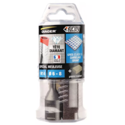 KIT PERCAGE MEULEUSE M14 GRES CERAM D6 + D8 +PIERR