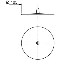 BOUCHON UNIVERSEL D105MM FRISBY BLANC