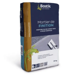 Mortier finition gris Bostik, 25 kg