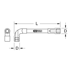 CLE PIPE DEBOUCHEE 6P KSTOOLS 18mm