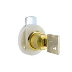 SERRURE APPLIQUE 20mm BLANC SB