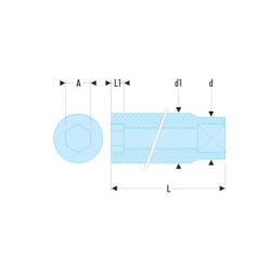 DOUILLE 1/4 LONGUE 6 P. 11mm