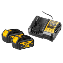 PACK 2 BATT+ CHARGEUR 18V 4AH DEWALT DCB1104M2-QW