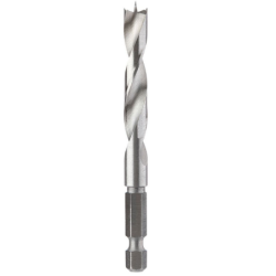 Mèche bois Diager 3 pointes queue 6 pans 1/4 – D4 x 75 mm